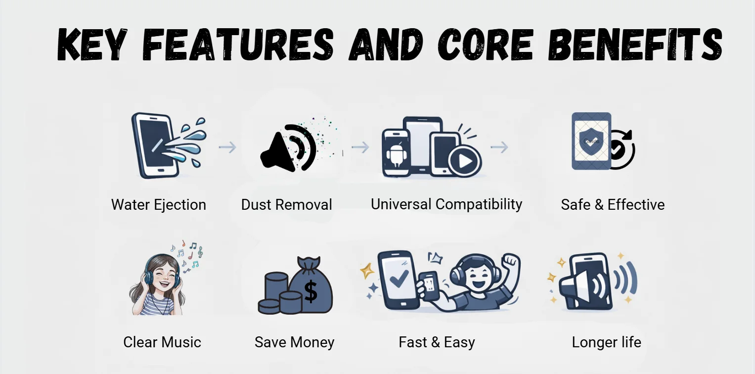Key features and benefits of phone speaker cleaner for water and dust removal
